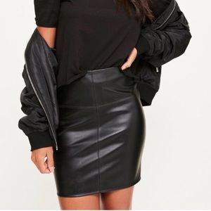 Missguided faux leather mini skirt